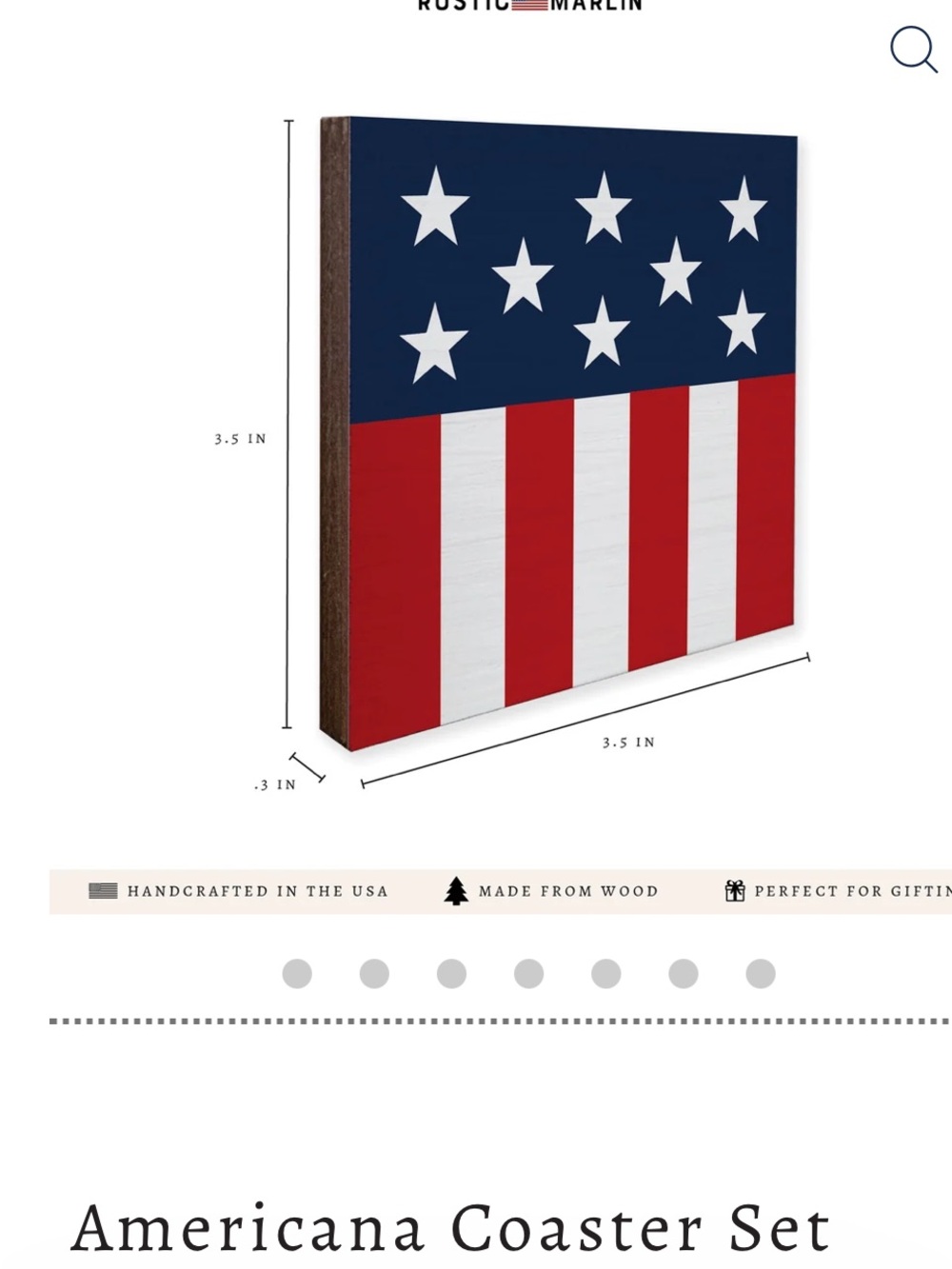 Americana Coaster Set - Red, White & Blue